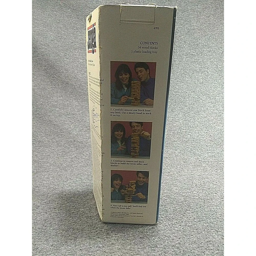 Vintage Milton Bradley 1986 Original Jenga Game Complete #4793